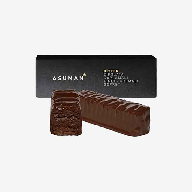 5'li Bitter Çikolata Kaplamalı Fındık Kremalı Gofret