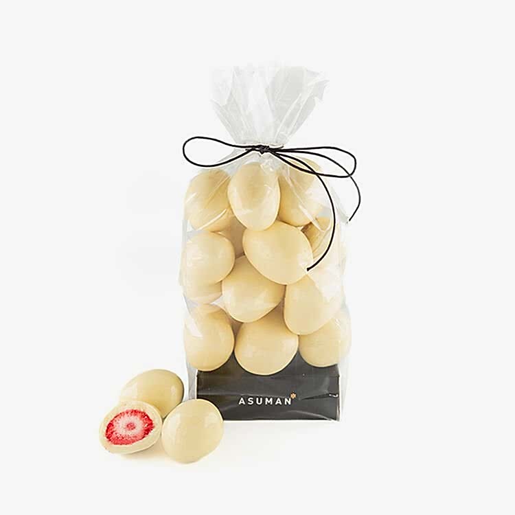 Beyaz Çikolata Kaplı Çilek Draje